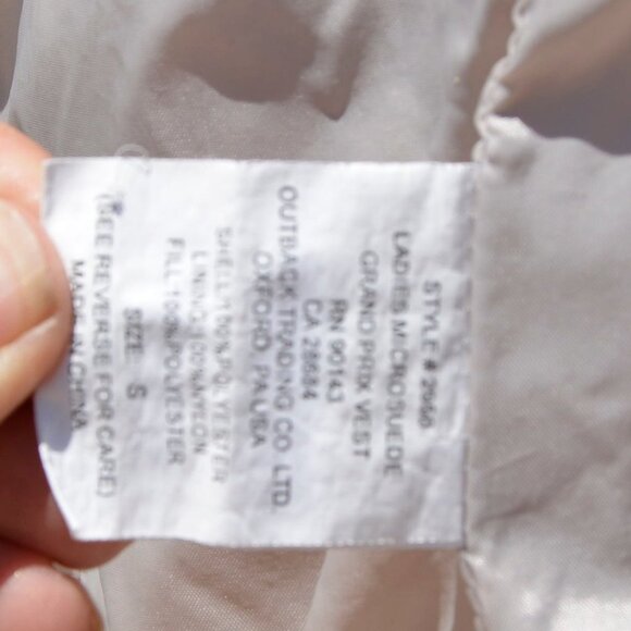 Outback Trading Post Quilted Faux Suede Vest L - Picture 2 of 7